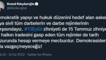CHP lideri Kılıçdaroğlu’ndan 12 Eylül mesajı: Demokrasiden asla vazgeçmeyeceğiz!