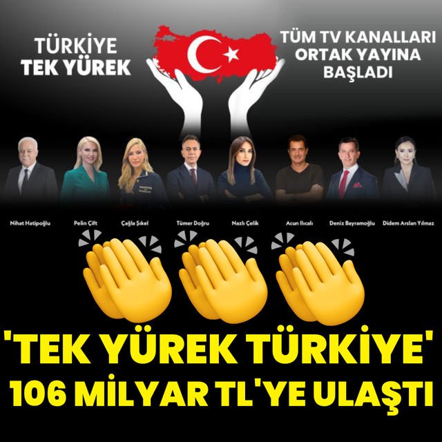 Türkiye Tek Yürek ortak yayını başladı