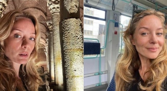 Oyuncu Bade İşçil, tramvay ile İstanbul turuna çıktığı anları takipçileriyle paylaştı